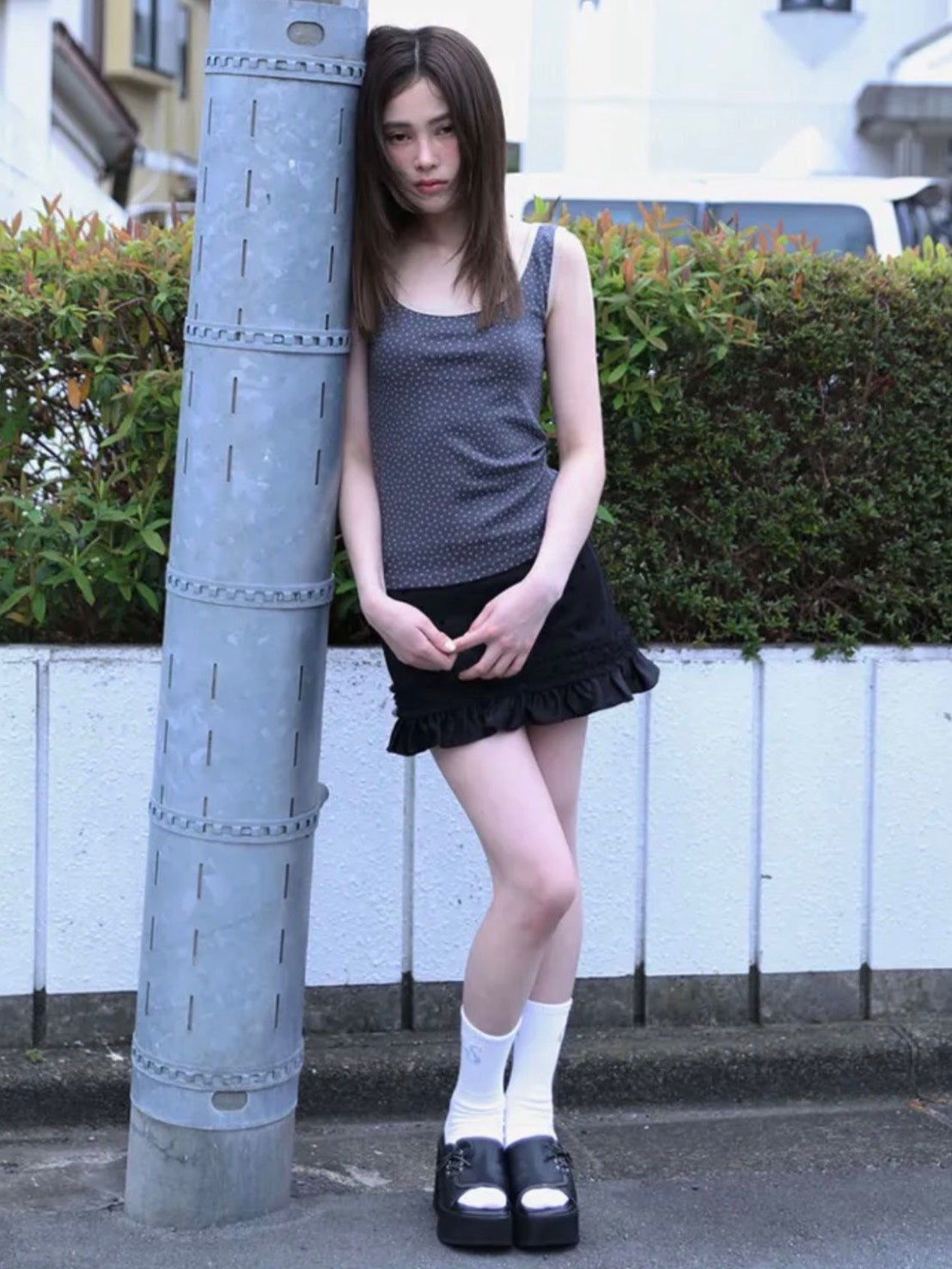6/15 21:00発売【Uglyshadow】STAR CONTRAST SLEEVELESS