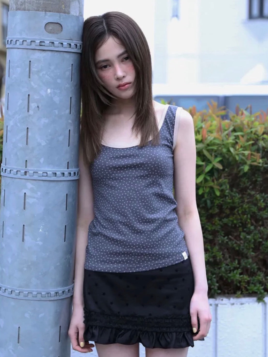 6/15 21:00発売【Uglyshadow】STAR CONTRAST SLEEVELESS