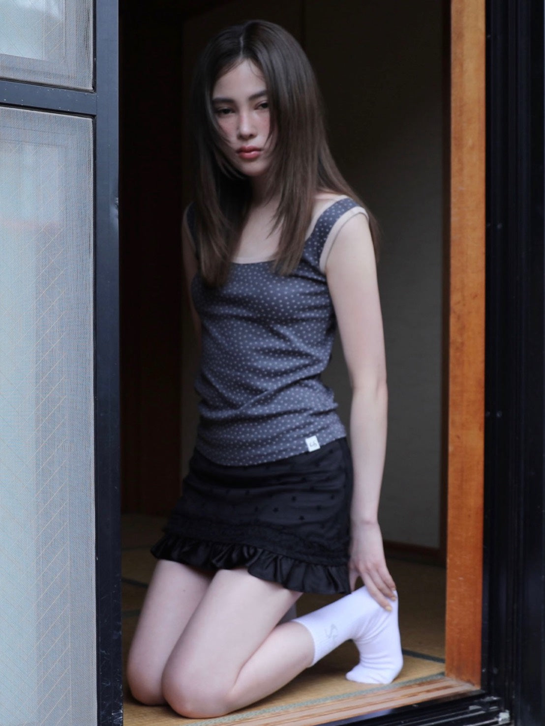 6/15 21:00発売【Uglyshadow】STAR CONTRAST SLEEVELESS
