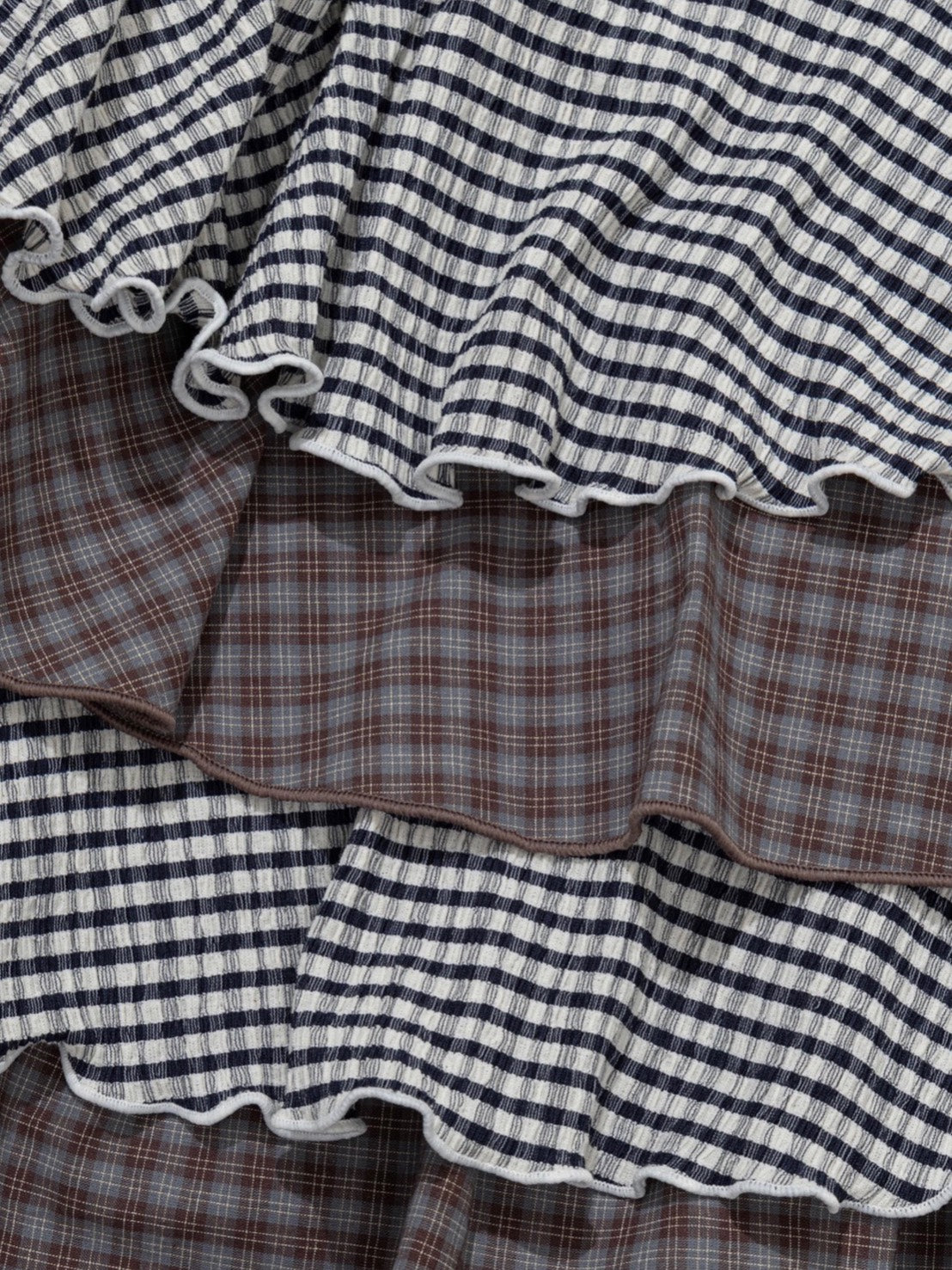6/15 21:00発売【Uglyshadow】CANCAN CHECKERED MIX SKIRT