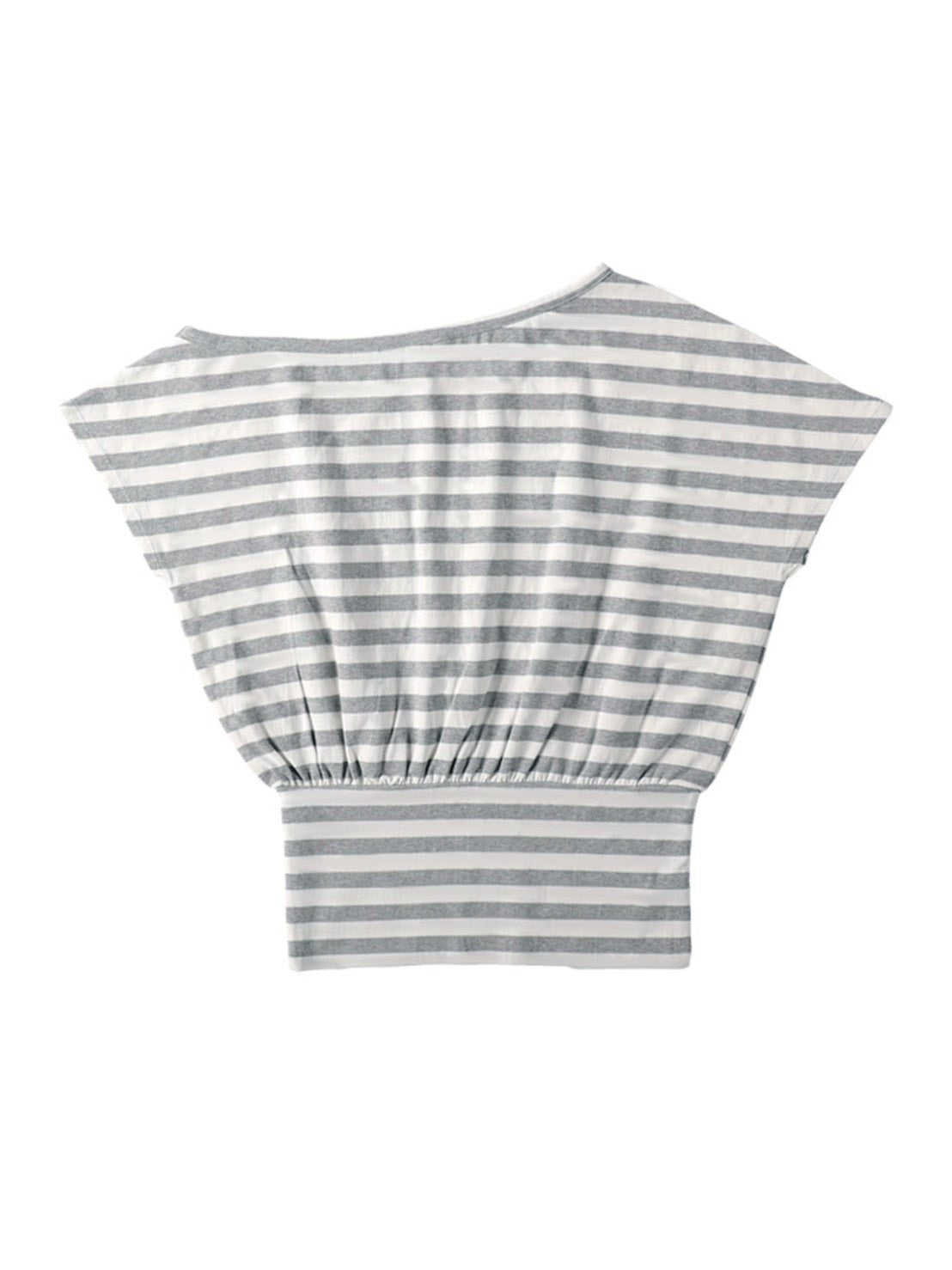 【runningHIGH】STRIPE ONE SHOULDER H/S TEE