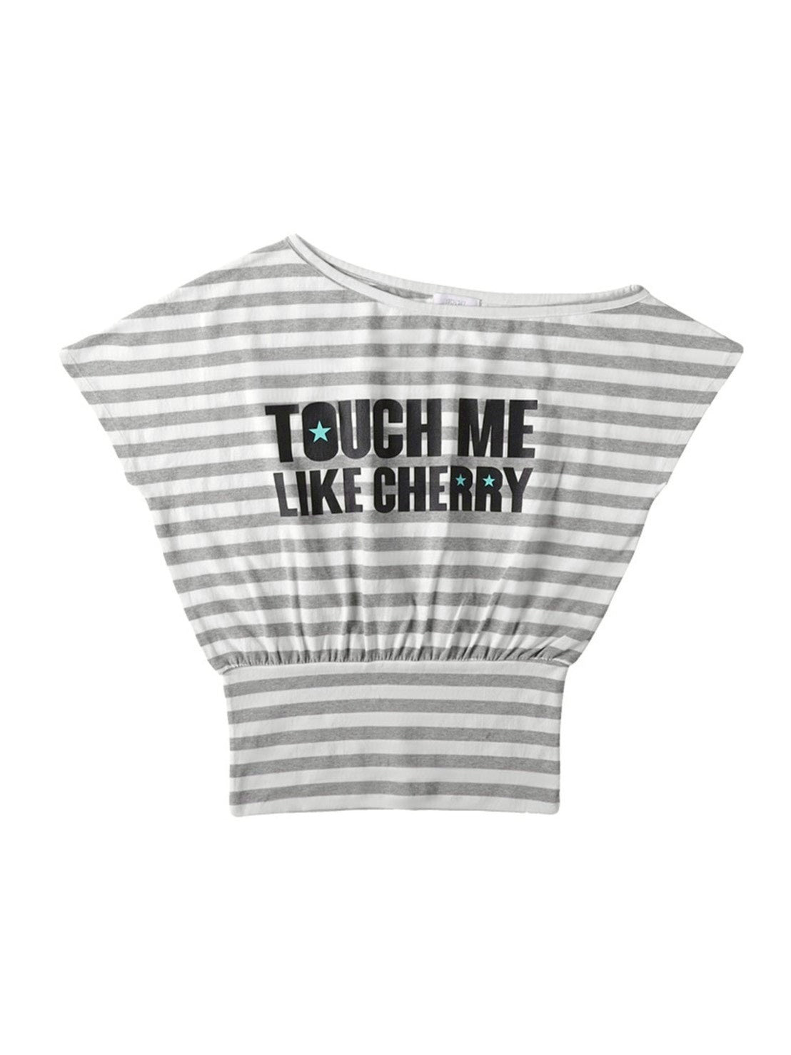 【runningHIGH】STRIPE ONE SHOULDER H/S TEE