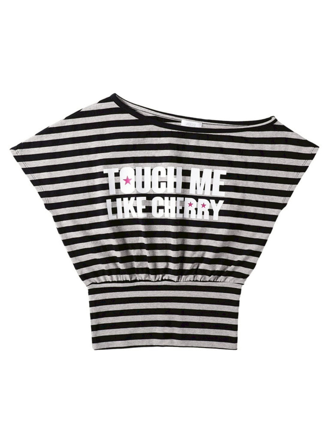 【runningHIGH】STRIPE ONE SHOULDER H/S TEE