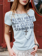 【runningHIGH】LETTERING SLIM H/S TEE