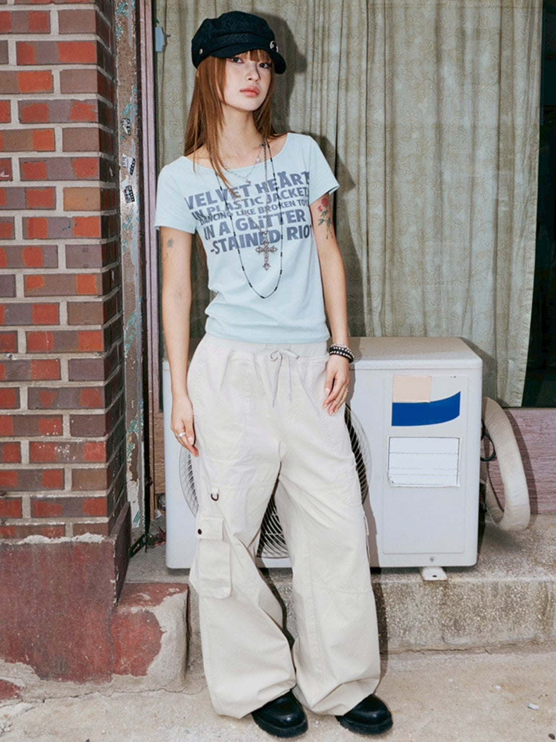 【runningHIGH】LETTERING SLIM H/S TEE