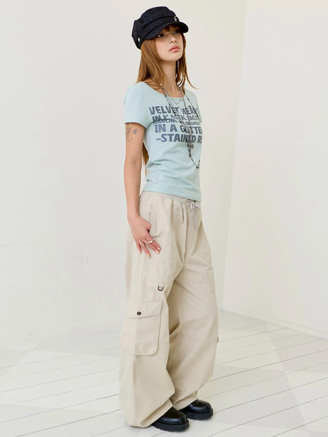 【runningHIGH】LETTERING SLIM H/S TEE