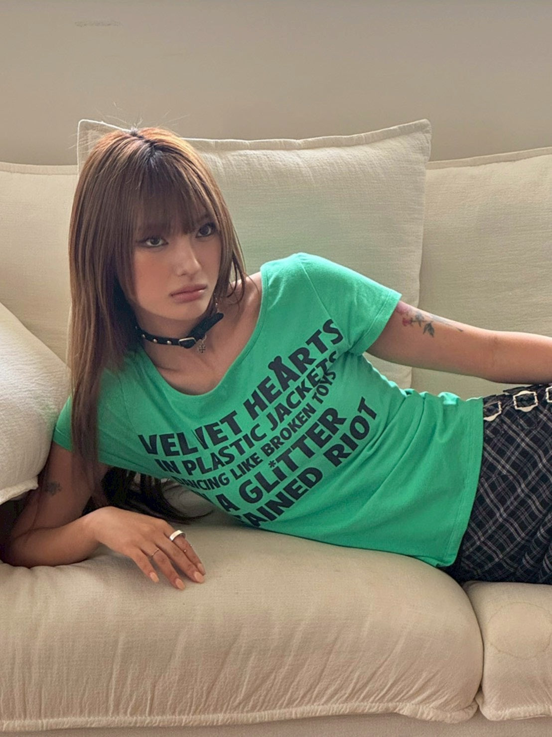 【runningHIGH】LETTERING SLIM H/S TEE