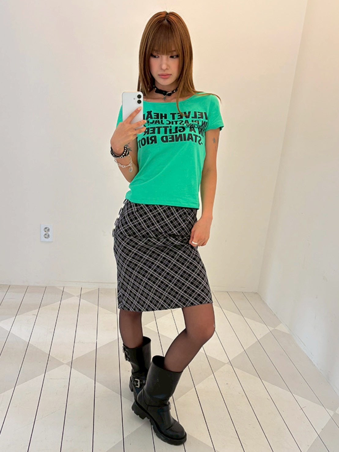 【runningHIGH】LETTERING SLIM H/S TEE