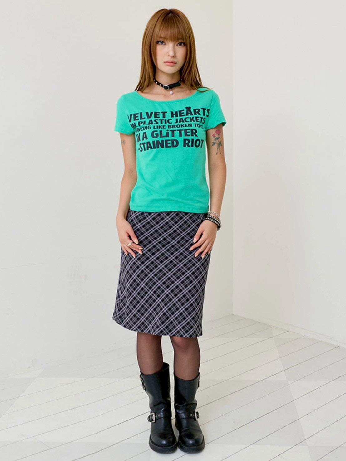 【runningHIGH】LETTERING SLIM H/S TEE