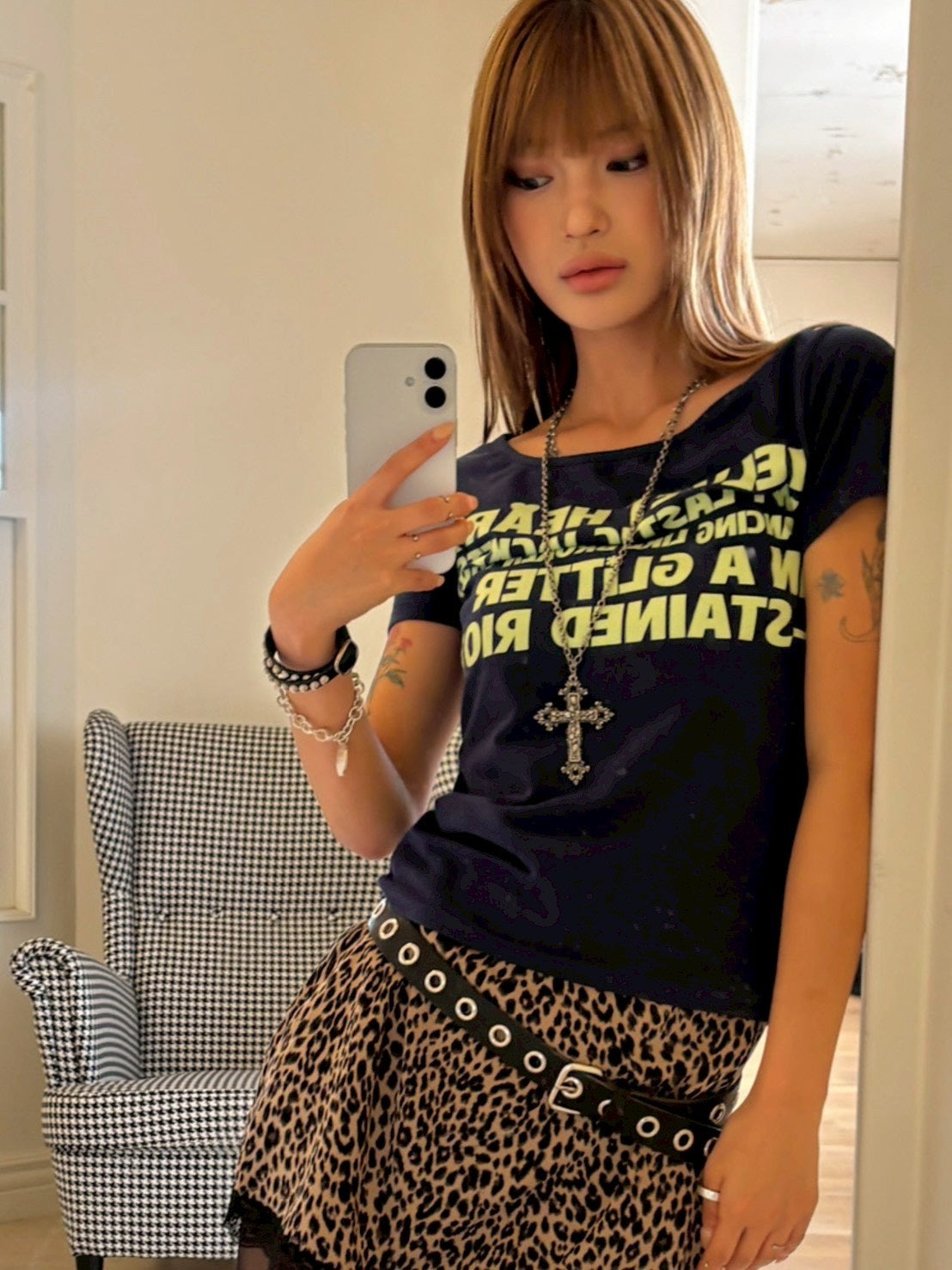 【runningHIGH】LETTERING SLIM H/S TEE
