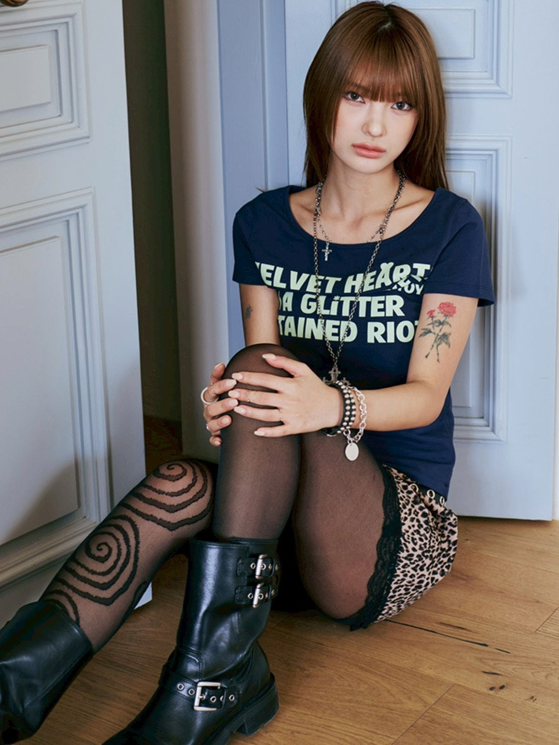 【runningHIGH】LETTERING SLIM H/S TEE