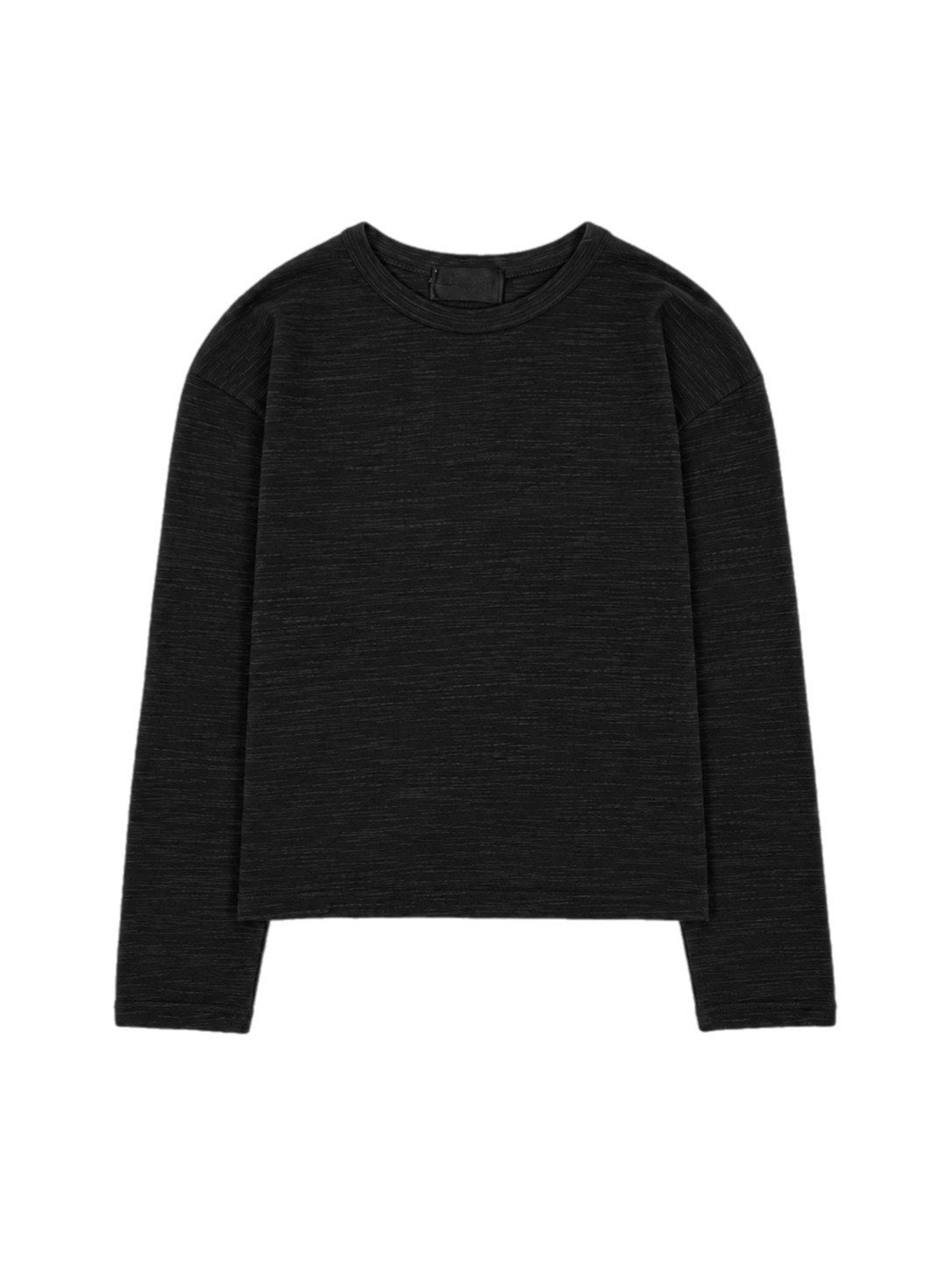 受注制【Chikashitsu +】cropped slub long sleeve tee (4color)