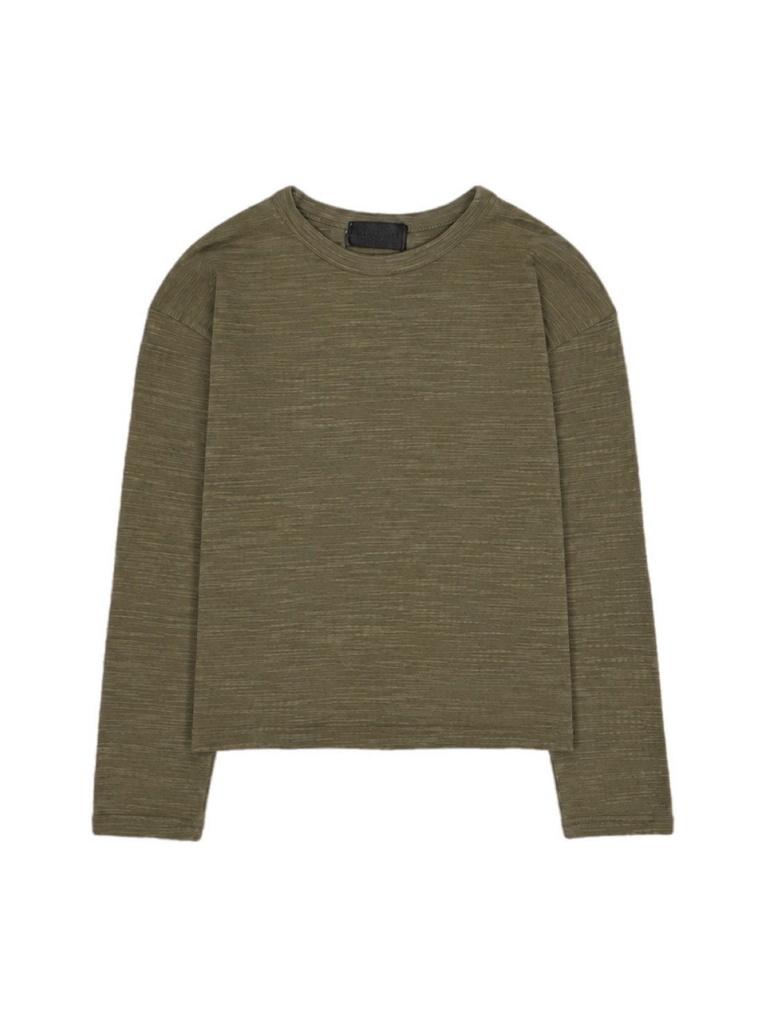 受注制【Chikashitsu +】cropped slub long sleeve tee (4color)