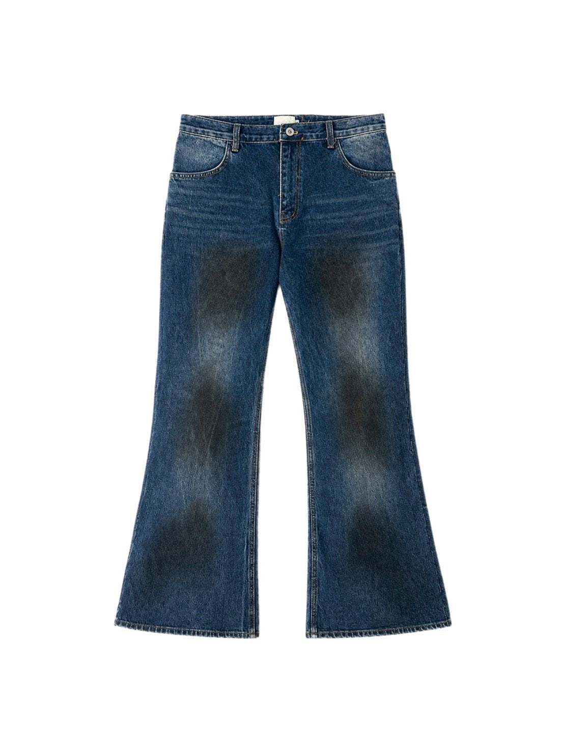 受注制【Chikashitsu +】dirty wash flare denim pants