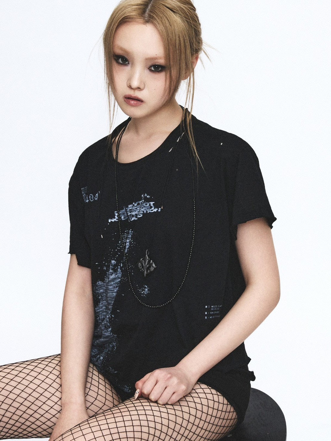 【LECYTO】Splatter Error Vintage T-Shirt