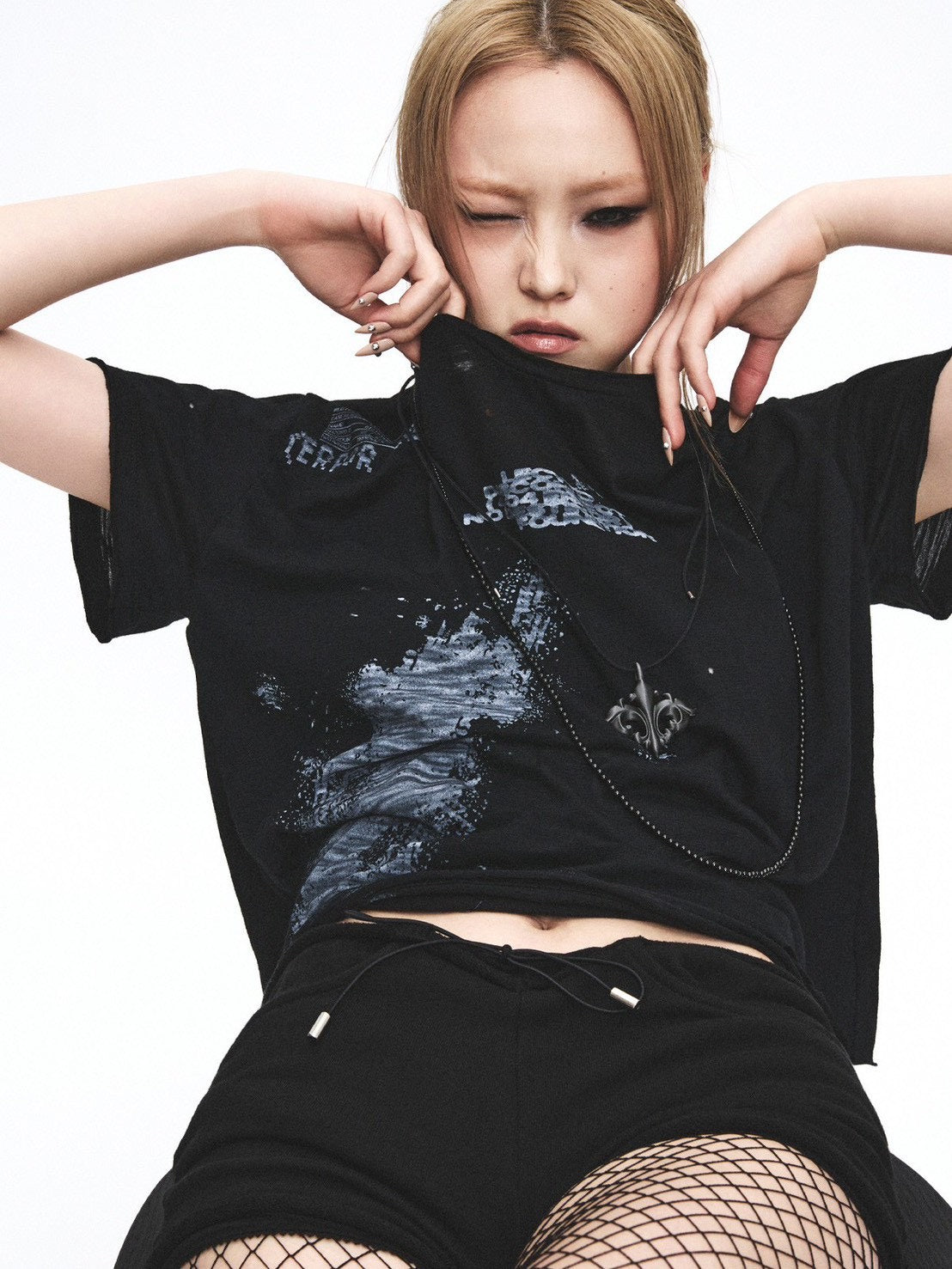【LECYTO】Splatter Error Vintage T-Shirt
