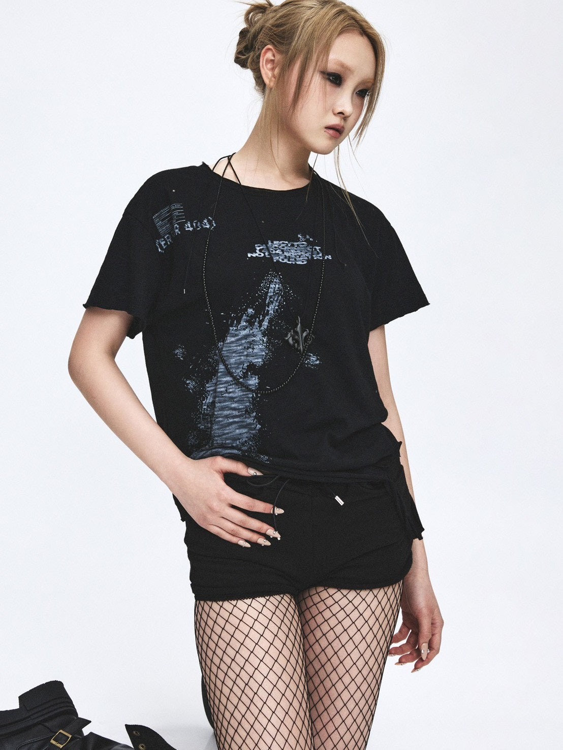 【LECYTO】Splatter Error Vintage T-Shirt
