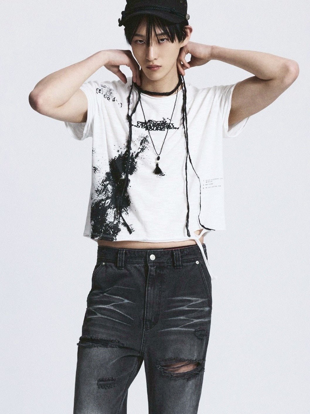 【LECYTO】Splatter Error Vintage T-Shirt