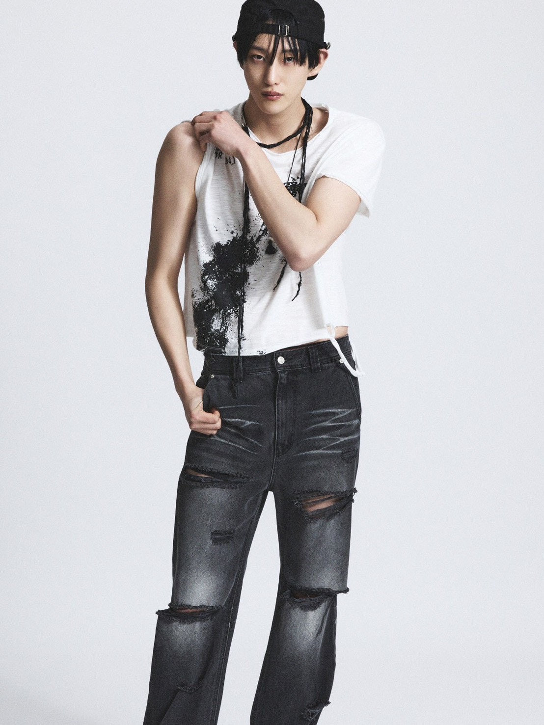 【LECYTO】Splatter Error Vintage T-Shirt