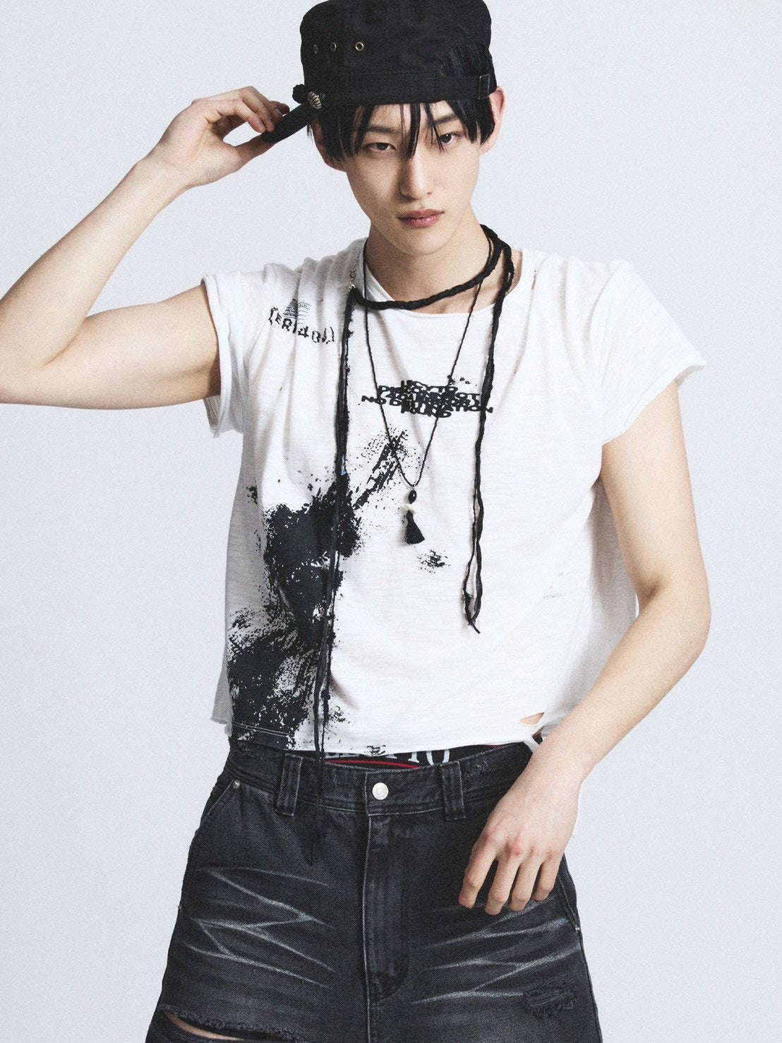 【LECYTO】Splatter Error Vintage T-Shirt