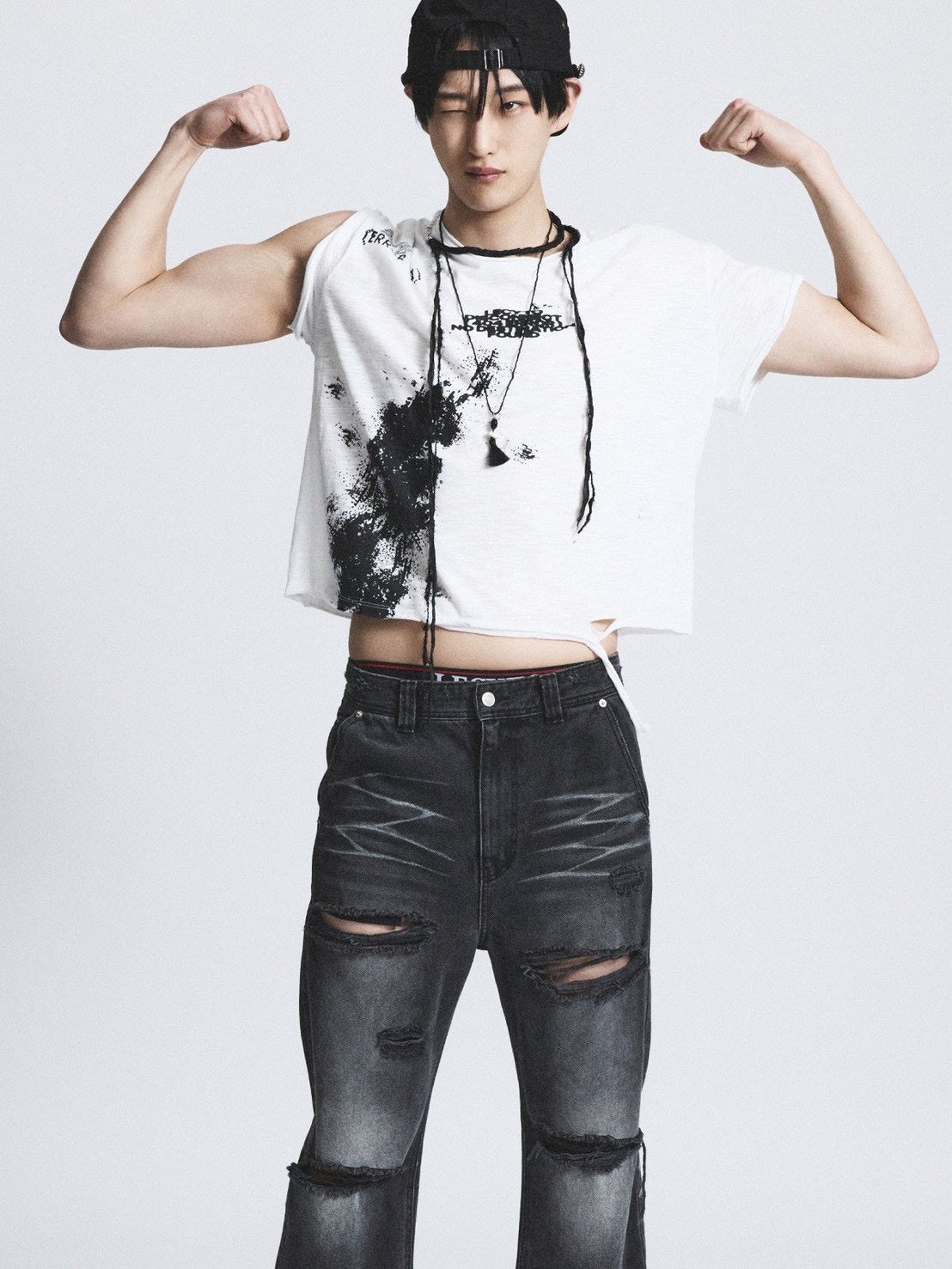 【LECYTO】Splatter Error Vintage T-Shirt