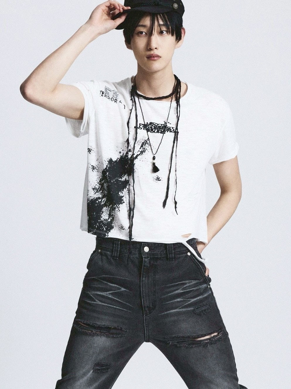 【LECYTO】Splatter Error Vintage T-Shirt
