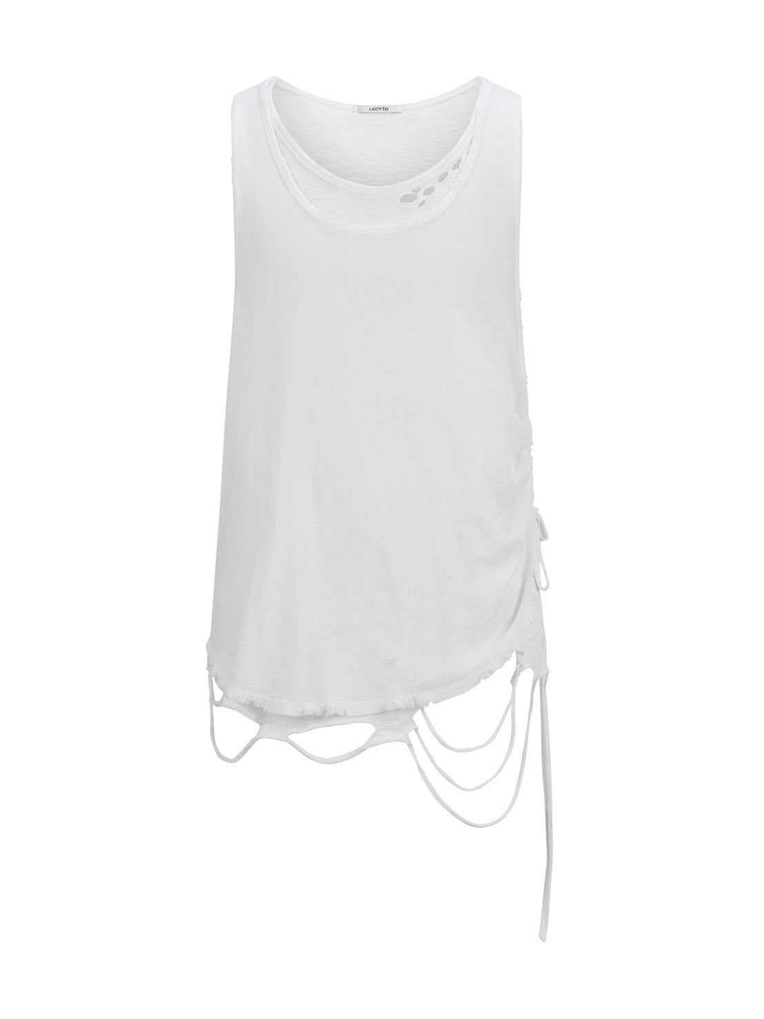 【LECYTO】Layered Shirring Sleeveless
