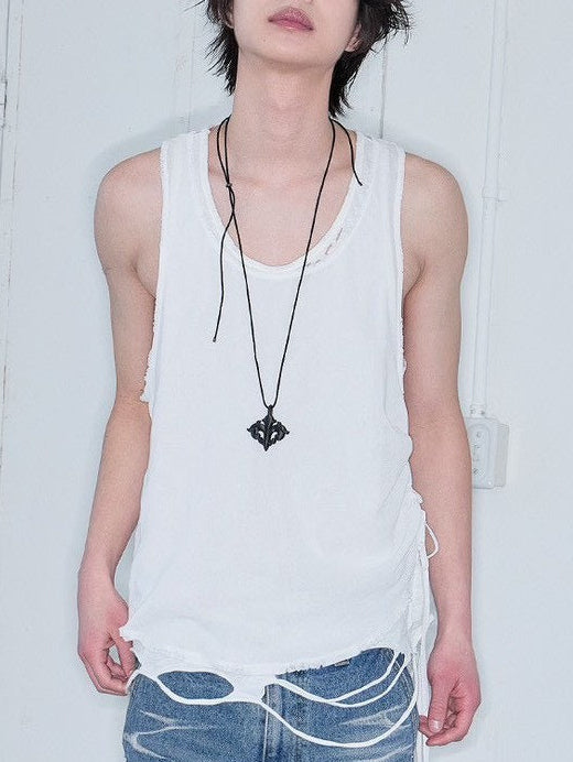 【LECYTO】Layered Shirring Sleeveless