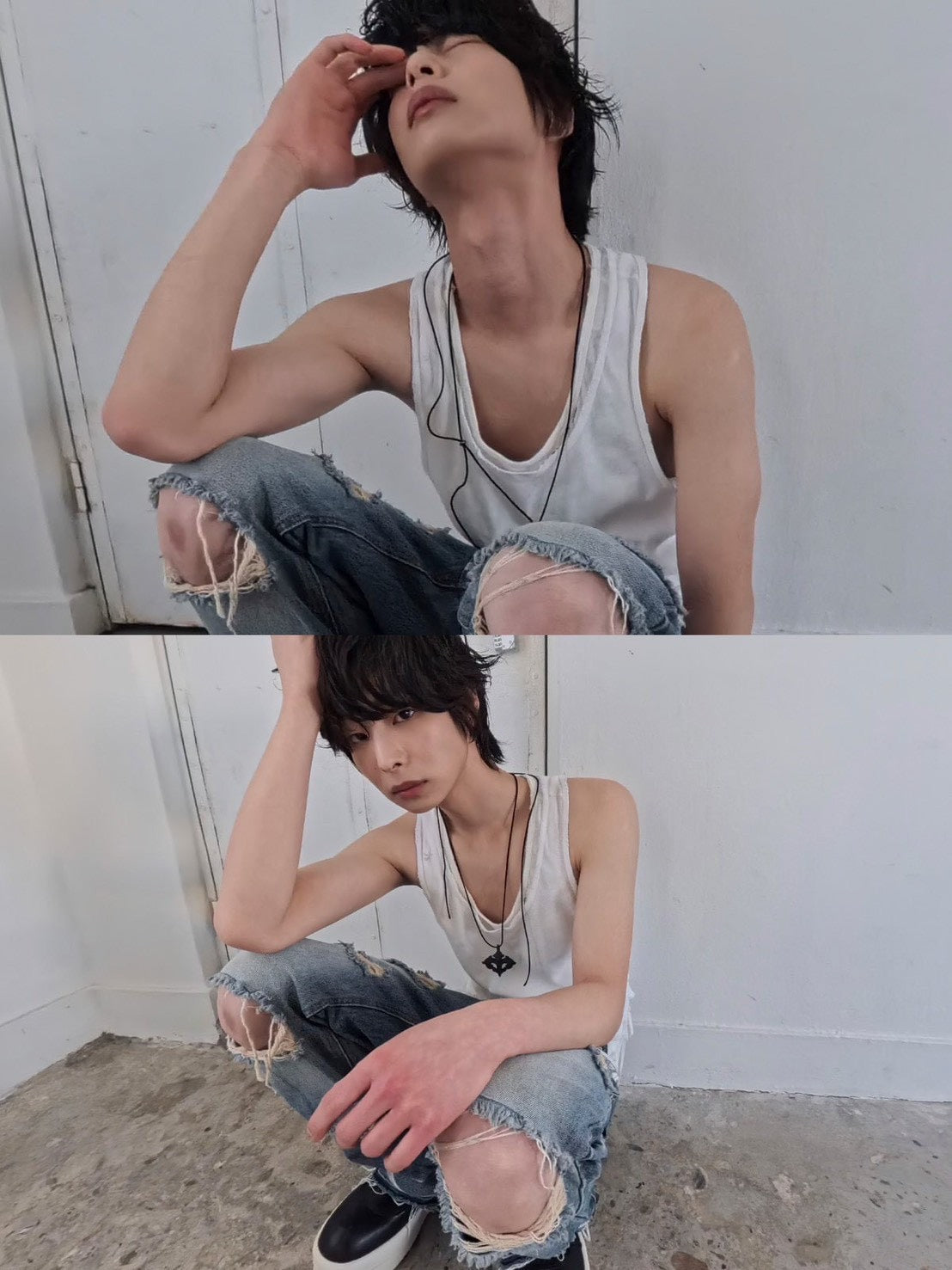 【LECYTO】Layered Shirring Sleeveless