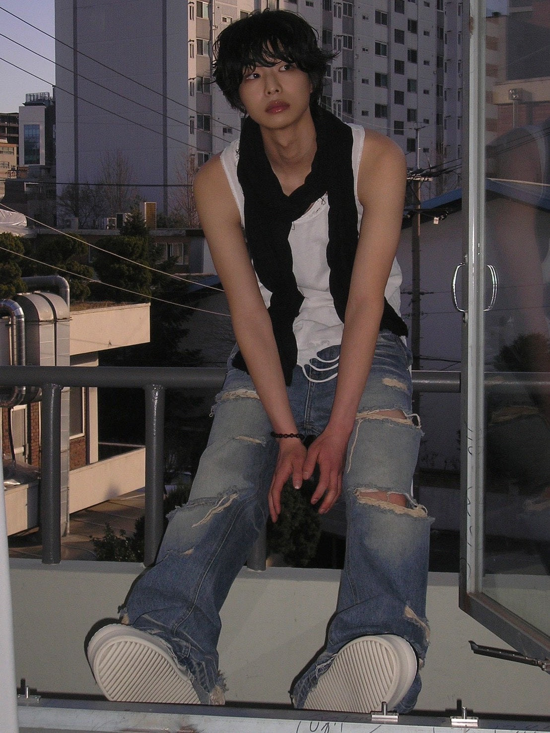 【LECYTO】Layered Shirring Sleeveless