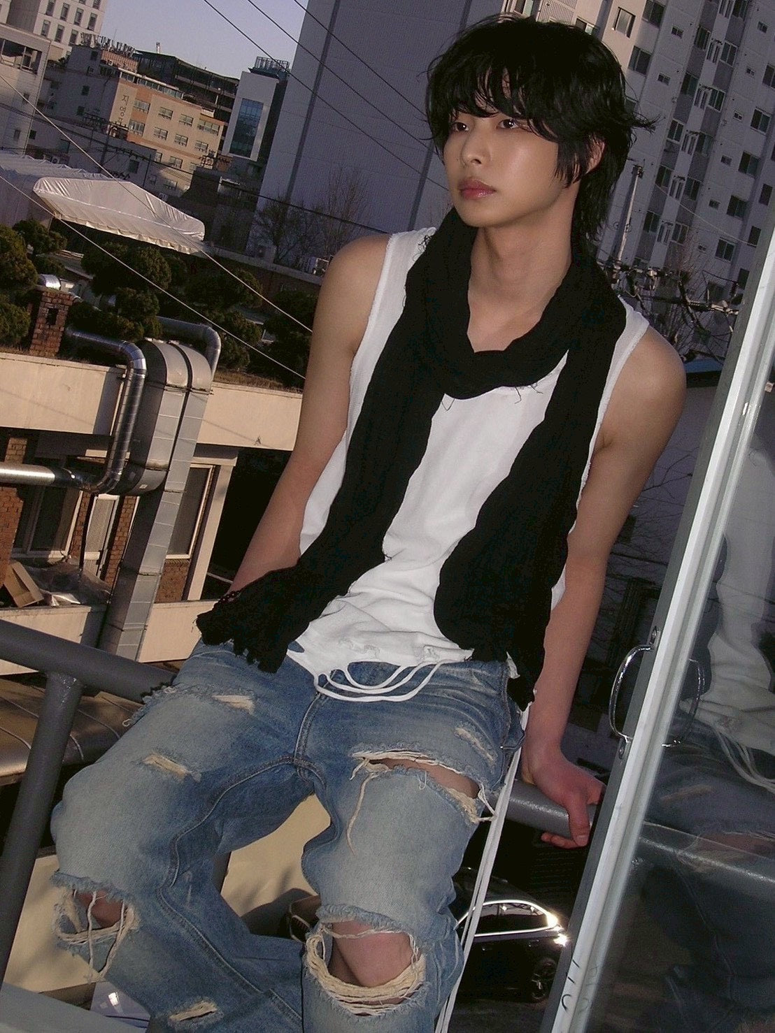 【LECYTO】Layered Shirring Sleeveless