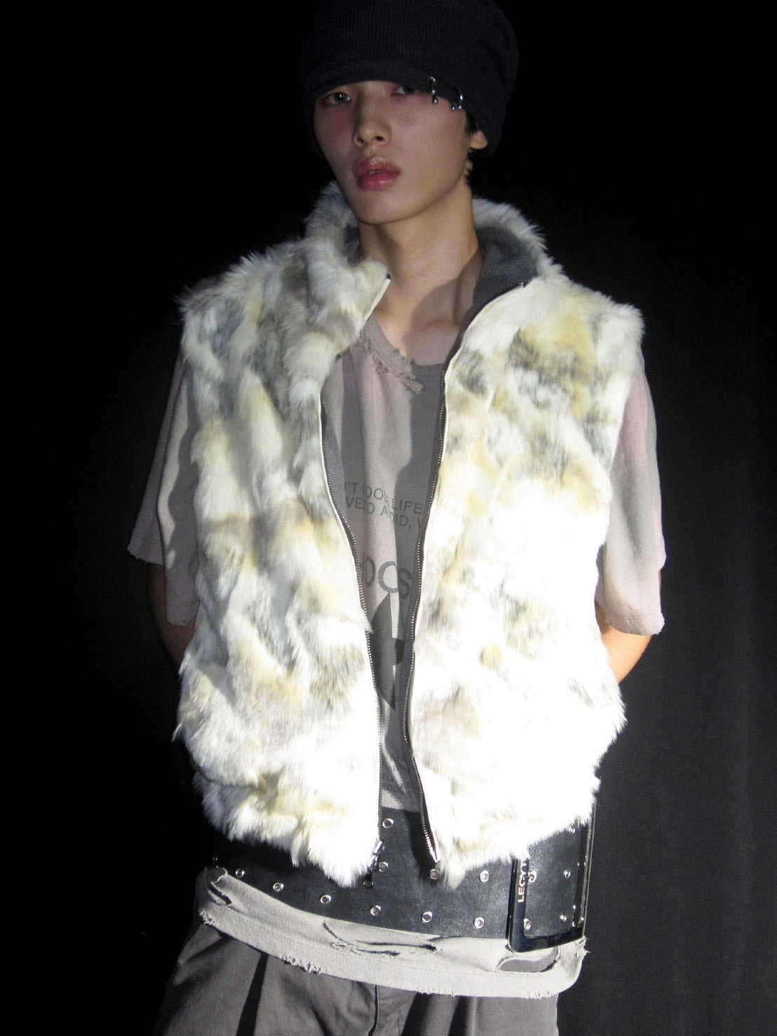 【LECYTO】Pierced Slouch Beanie