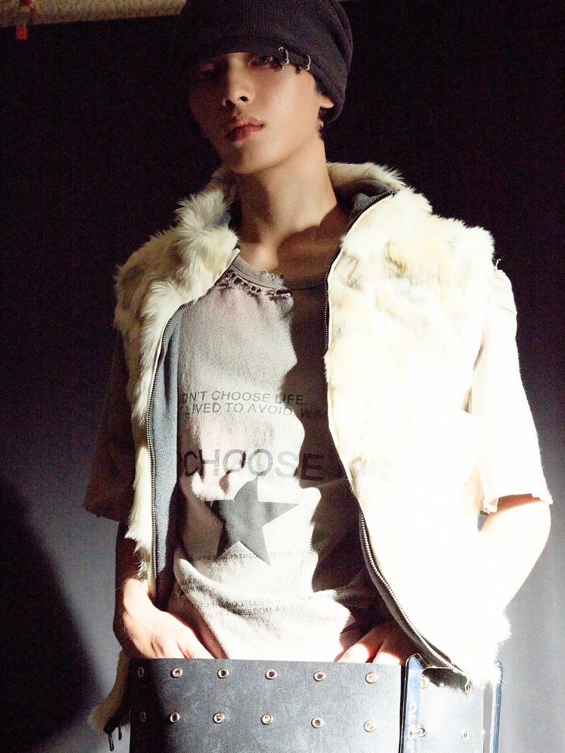 【LECYTO】Pierced Slouch Beanie