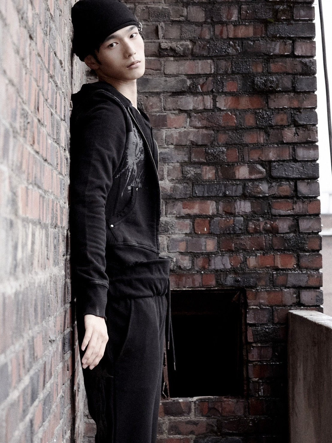 【LECYTO】Pierced Slouch Beanie