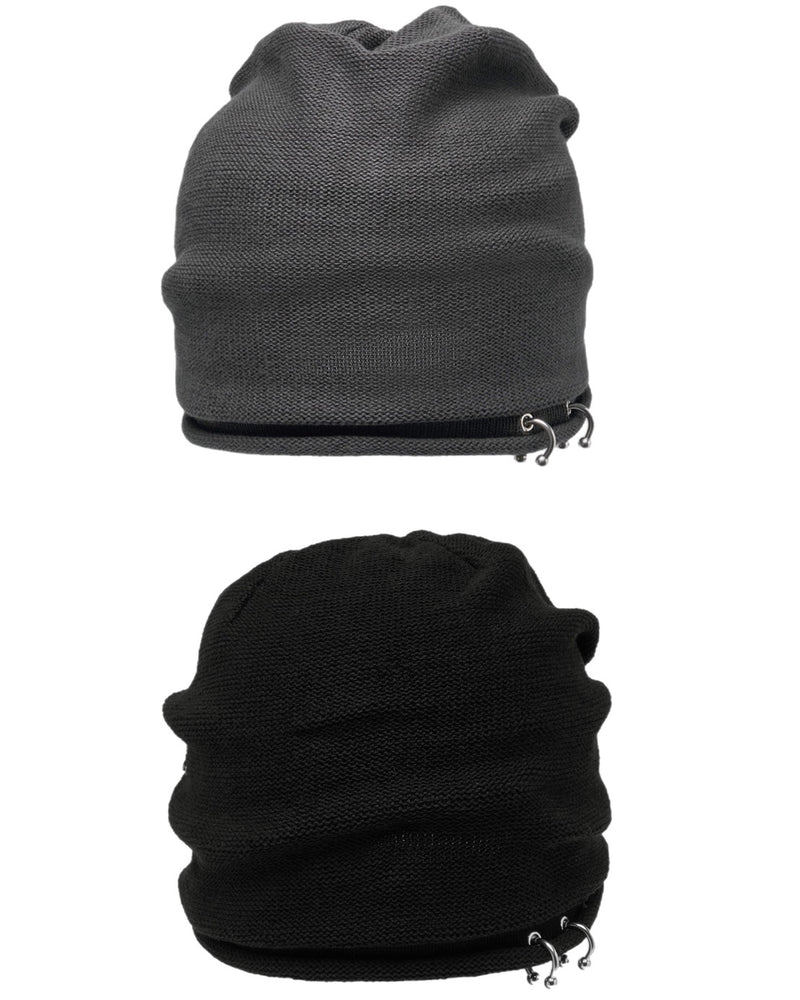 【LECYTO】Pierced Slouch Beanie