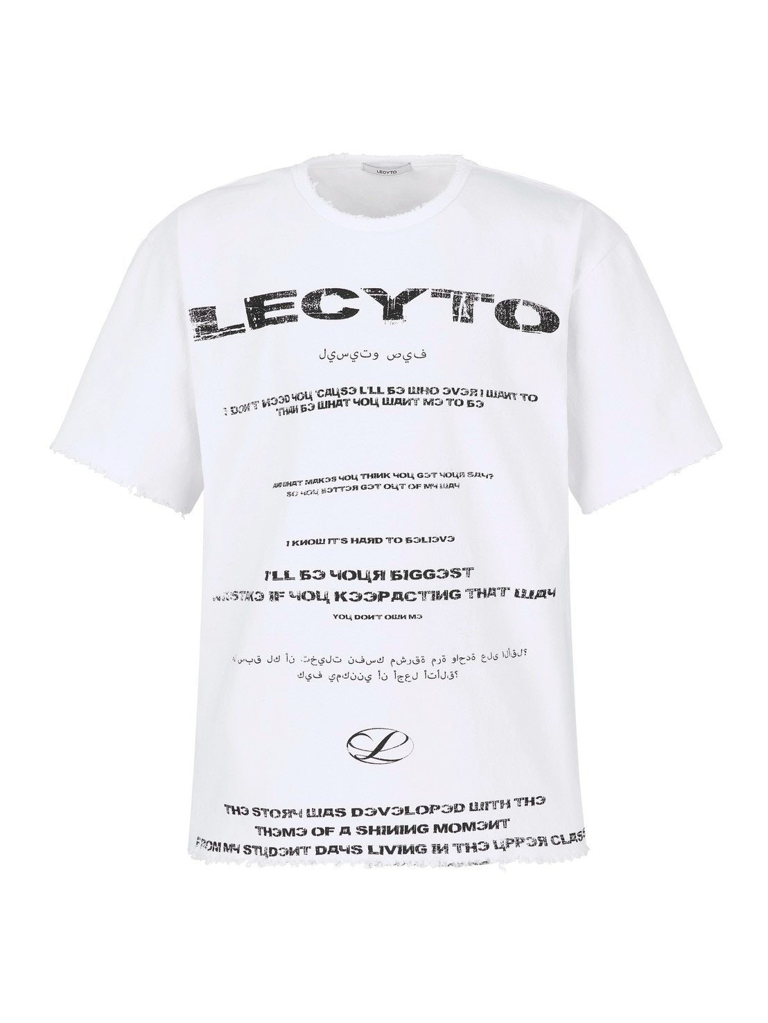 【LECYTO】Destroyed Oversized Logo T-Shirt