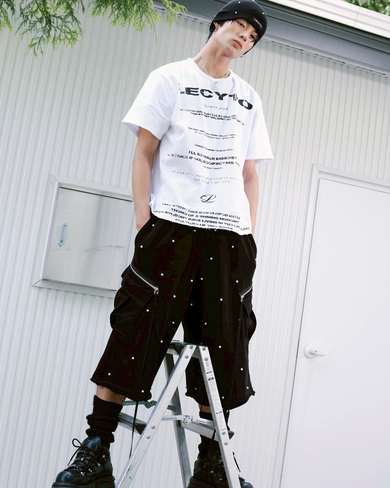 【LECYTO】Destroyed Oversized Logo T-Shirt