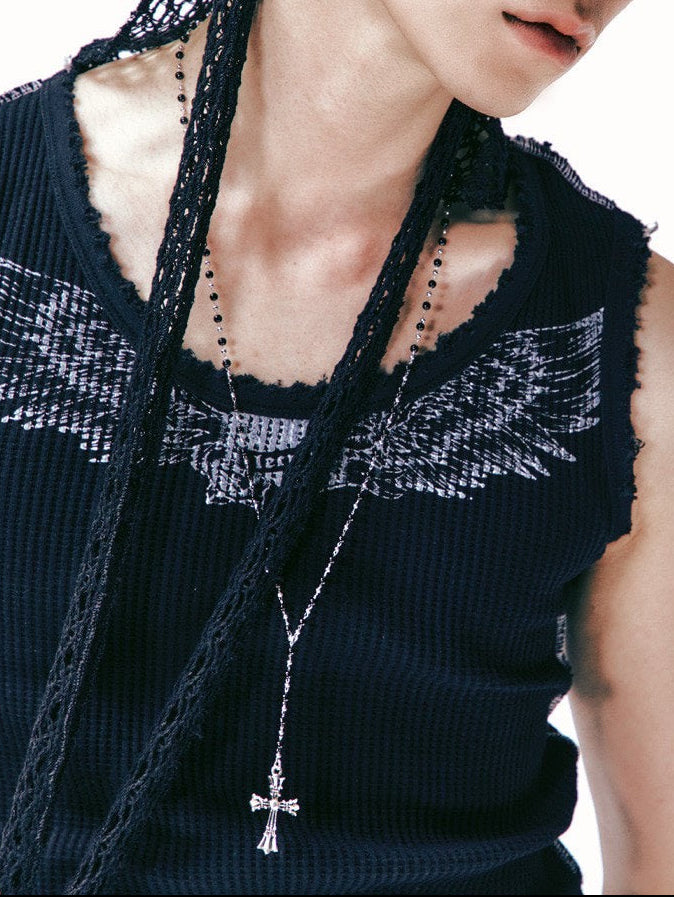 【LECYTO】Antique Mixxed Cross Necklace