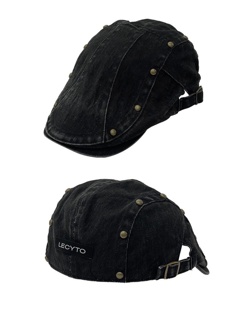 【LECYTO】Stud Washed Hunting Cap