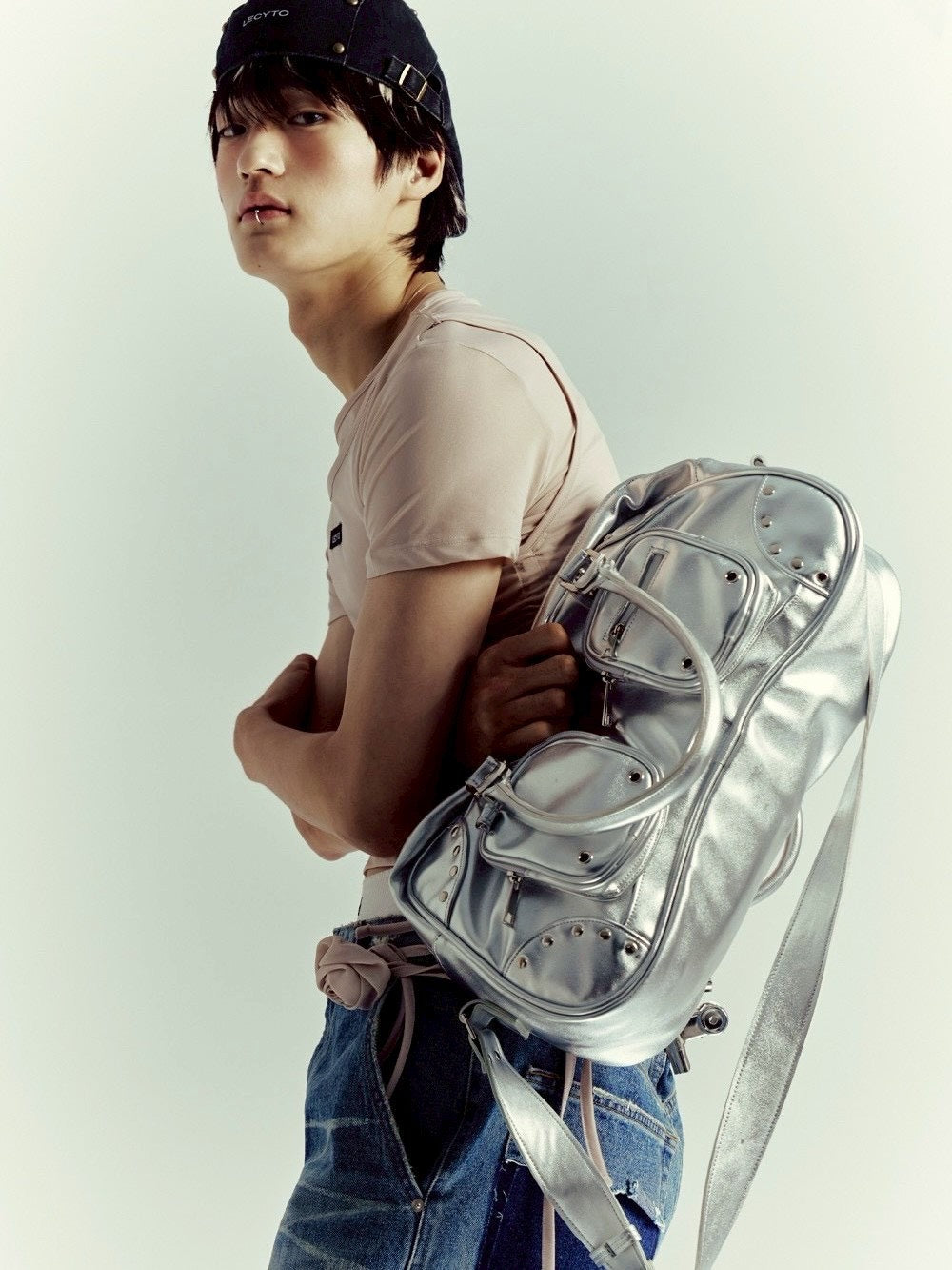 【LECYTO】Stud Washed Hunting Cap