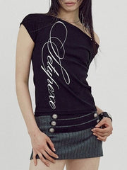 【SETUP-EXE】LACE CROSS T-SHIRT