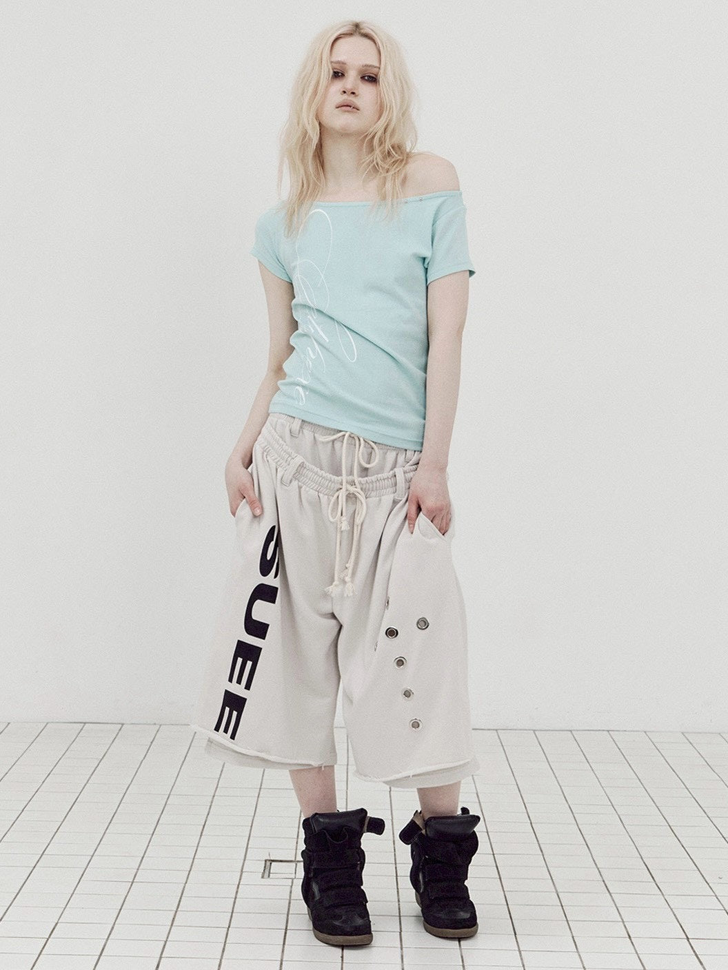 【SETUP-EXE】LACE CROSS T-SHIRT