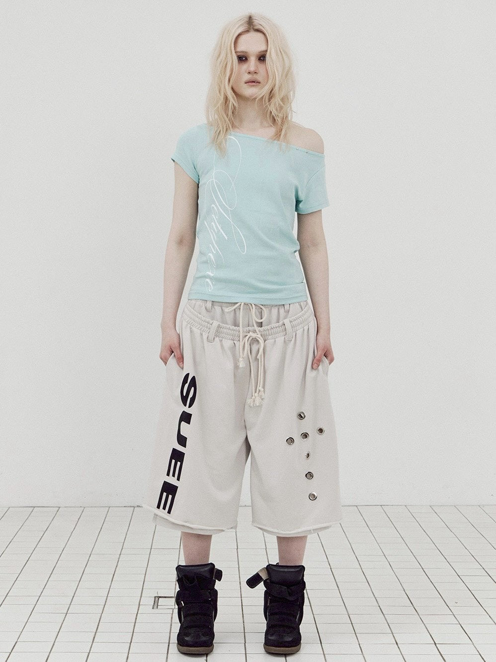 【SETUP-EXE】LACE CROSS T-SHIRT
