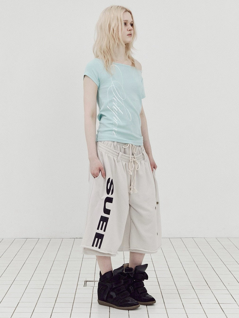 【SETUP-EXE】LACE CROSS T-SHIRT