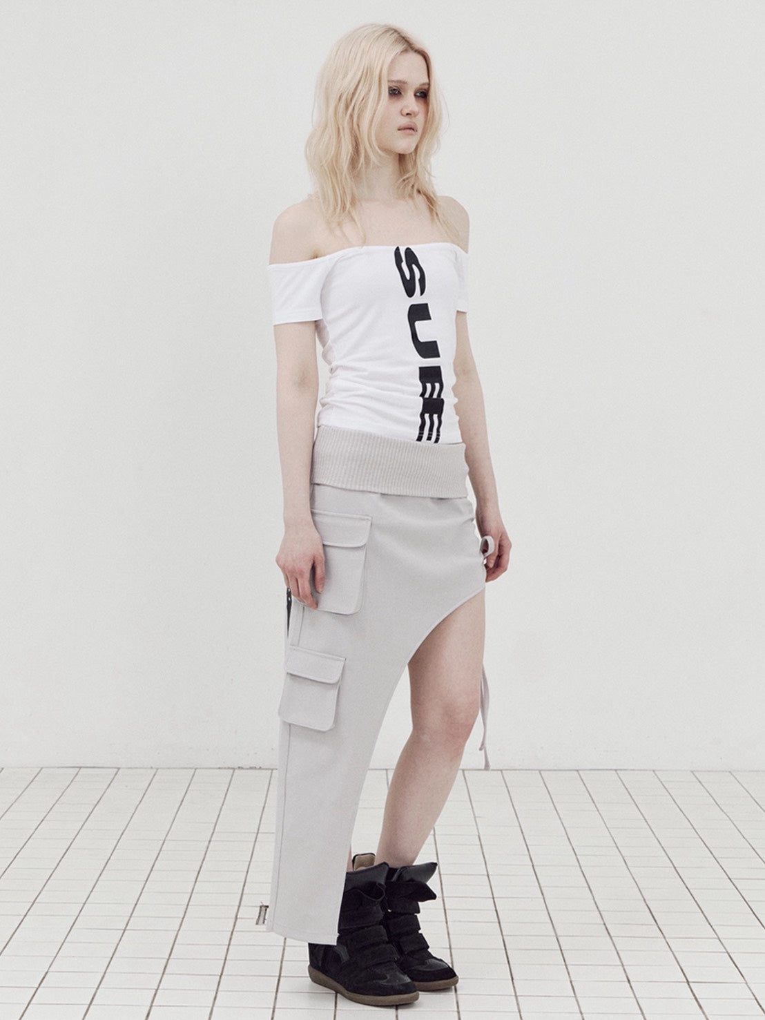【SETUP-EXE】VERTICAL OFF-SHOULDER TOP
