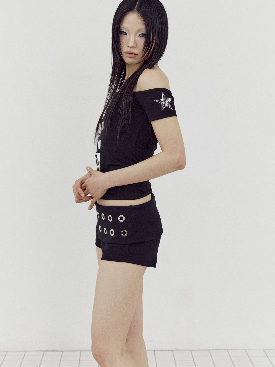 【SETUP-EXE】VERTICAL OFF-SHOULDER TOP