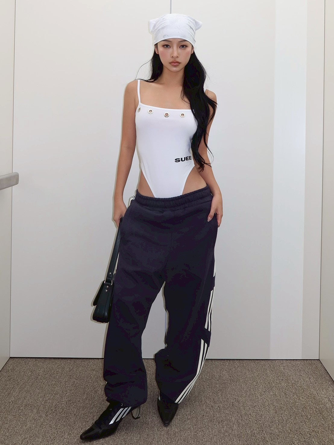【SETUP-EXE】EYELET LOGO BODYSUIT