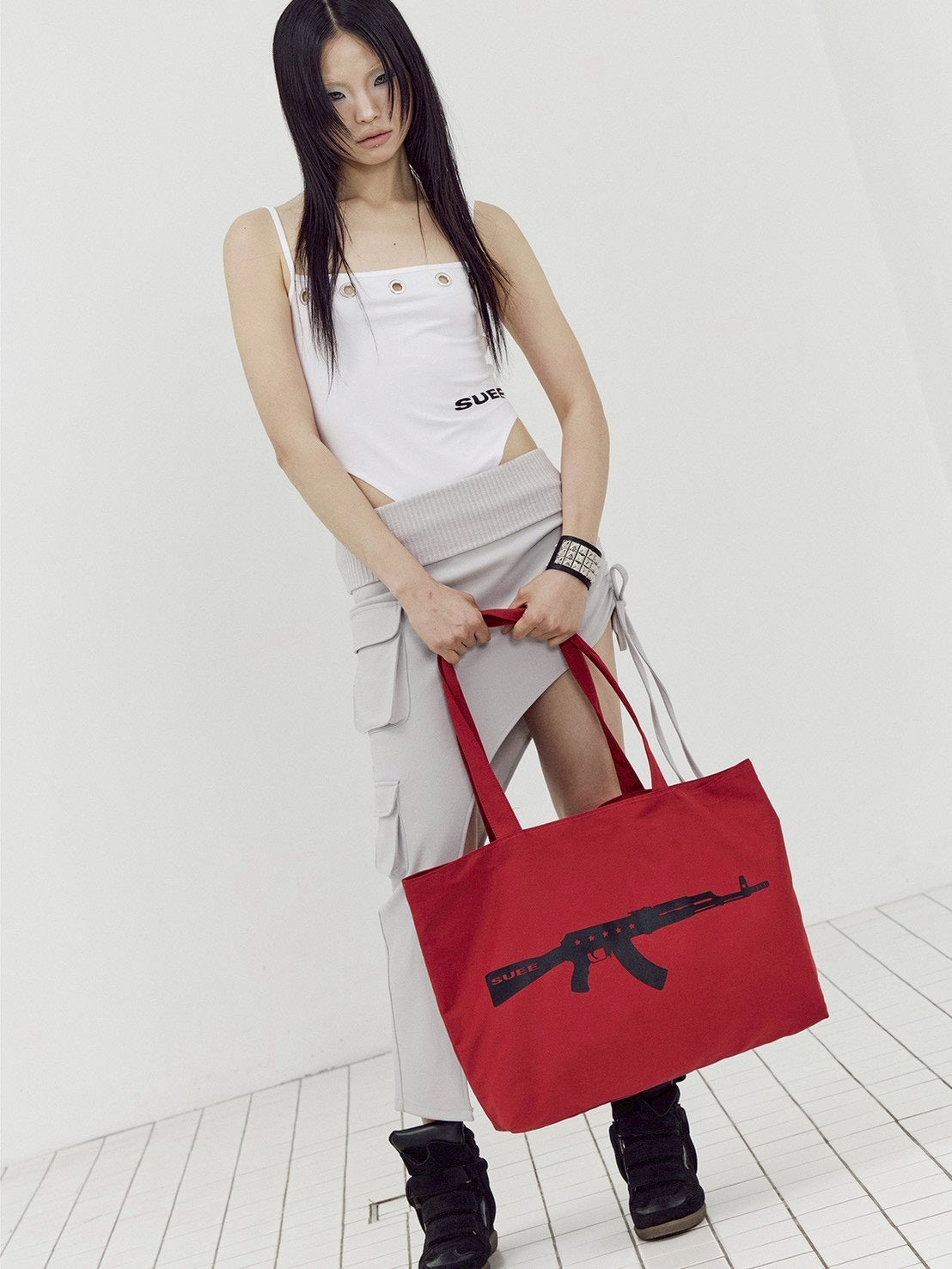 【SETUP-EXE】EYELET LOGO BODYSUIT