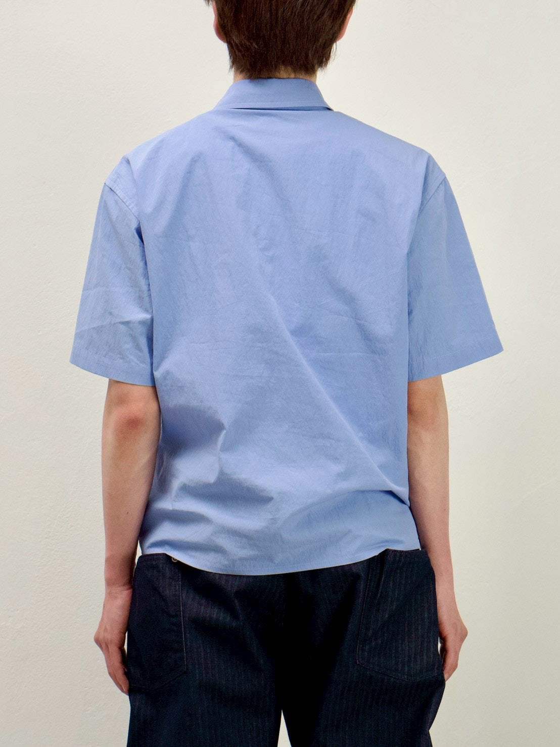 受注制【Chikashitsu +】cropped rivet shirt (3color)