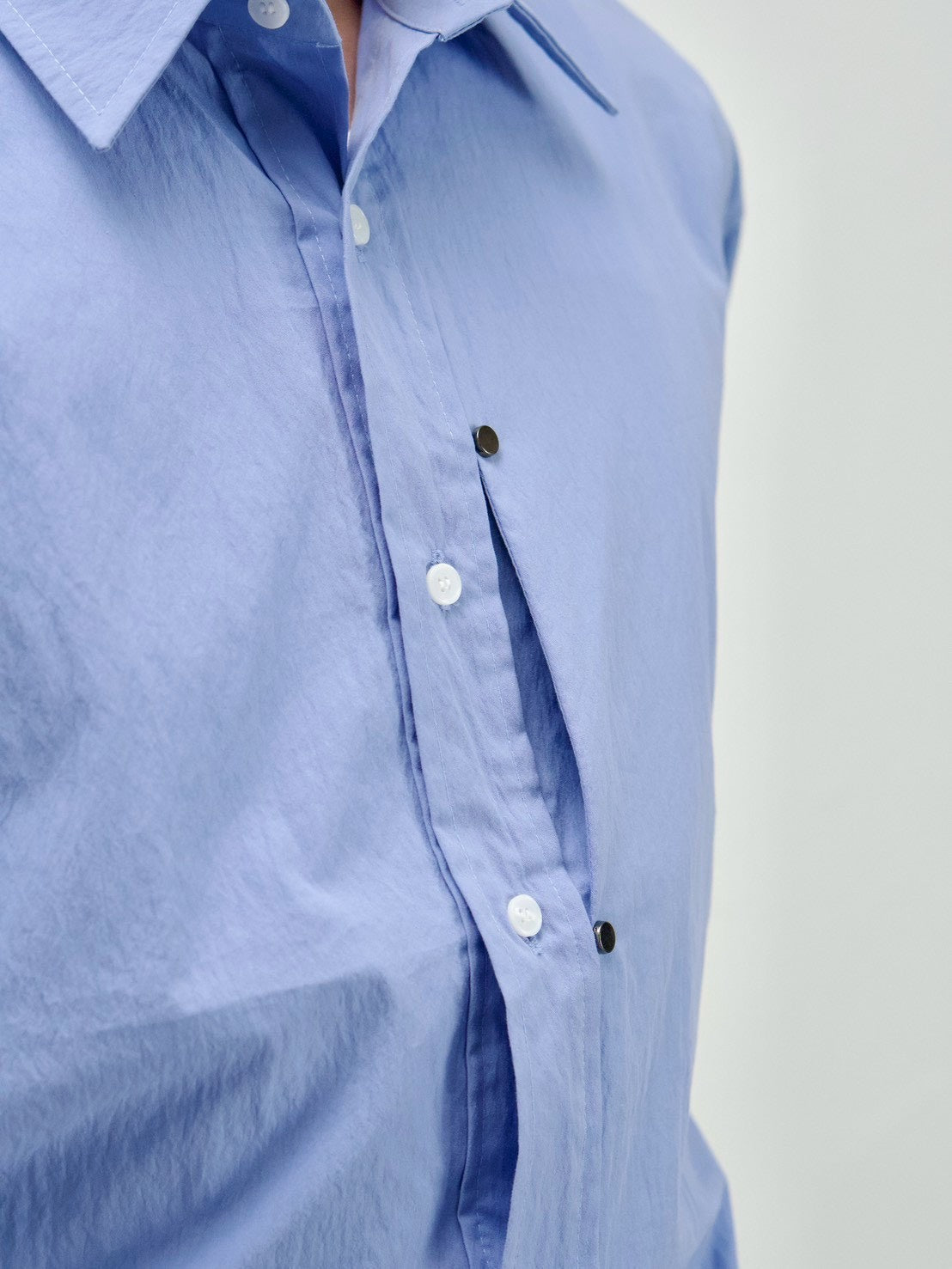 受注制【Chikashitsu +】cropped rivet shirt (3color)